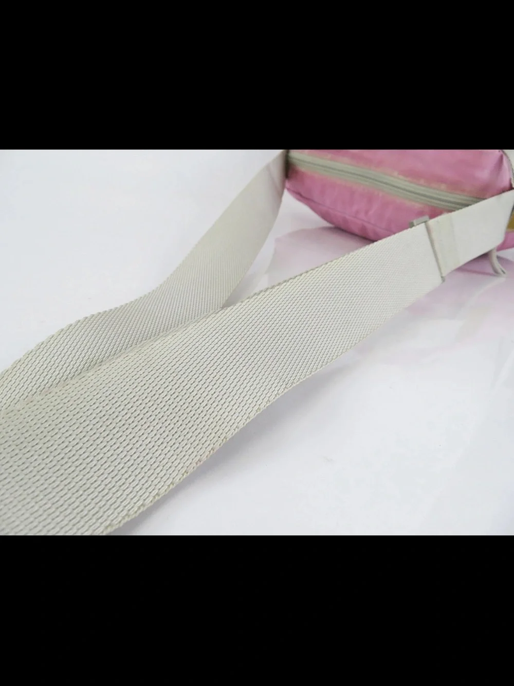 Prada Pink Nylon Crossbody with Cream Strap